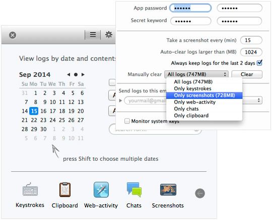 free keylogger for mac but viewed on an android device
